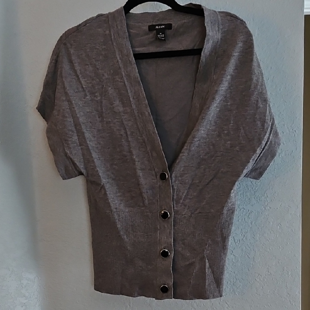 Alfani Charcoal Button-Up Sweater